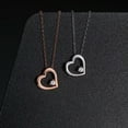 thumbnail image 3 of K-KED Solitaire CZ Heart Shape Pendant Necklace for Women Sterling Silver Chain 18In, 3 of 7