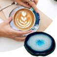 thumbnail image 3 of ENJOYW Polished Dyed Coaster Compact Stone Natural Agate Sliced Coaster Desktop Decor Cup Coaster, 3 of 7