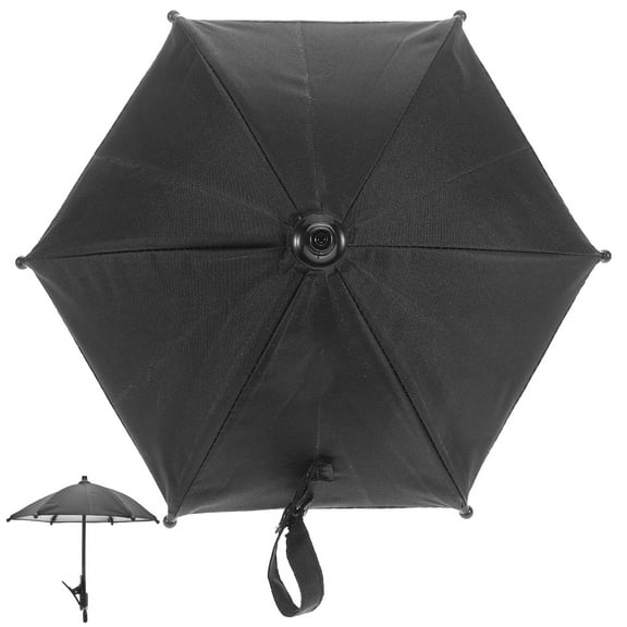 Worgeous  Cell Phone Sun Shade Umbrella for Magnetic Shaped Travel Black