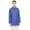 Blue, variant on Shatranj Men's Indian Band Collar Classic Kurta Tunic With Embroidered Placket; Blue; SM