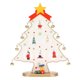 thumbnail image 1 of Árbol de Navidad de madera, decoración de mesa, árbol de Navidad de escritorio con mini adornos para decoración de mesa, adorno blanco, 1 of 8