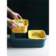 thumbnail image 2 of HANAMYA 3-in-1 Kitchen Food Strainer/Colander Set Wash Basket in Blue and Yellow, 2 of 10