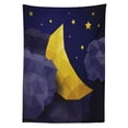 thumbnail image 3 of Ambesonne Geometric Tablecloth Rectangular Table Cover, Triangle Night Sky, 60"x84", Navy Blue Yellow, 3 of 4