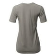 thumbnail image 3 of A2Y Women's Basic Solid Premium Cotton Short Sleeve Crew Neck T Shirt Tee Tops Mid Grey XL, 3 of 6