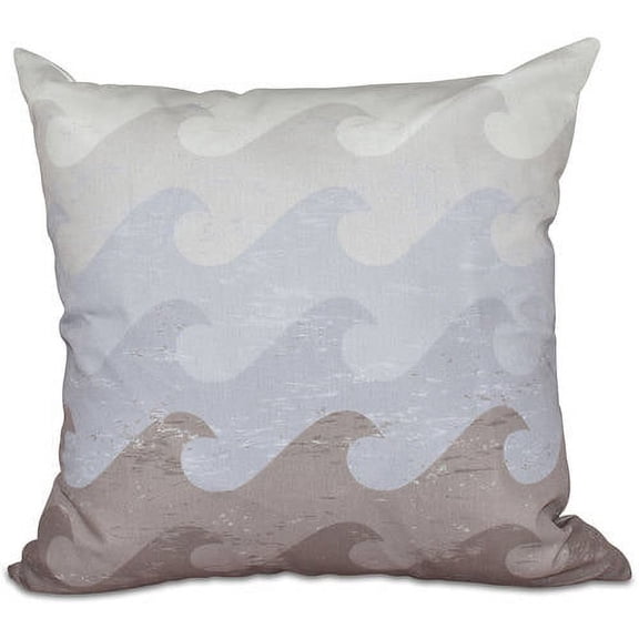 Simply Daisy 16" x 16" Deep Sea Geometric Print Pillow