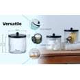 thumbnail image 2 of Set dispensador con soporte Qtip de vidrio KMWares 550 ml (paquete de 2), 2 of 6