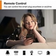 thumbnail image 3 of Wifi Smart Plug, 16a Smart Socket Compatible With Alexa, Google Home, Remote Control, Power Consumption Measurement, Voice Control, Time Function, 2pc, 3 of 5