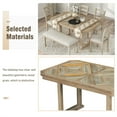thumbnail image 4 of Dining Table Set for 6, 6 Piece Wood Kitchen Table Set, Dining Table and Chairs Set, Home Furniture Table Set with Chairs & Bench, Natural Wood Wash, 4 of 9