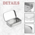 thumbnail image 2 of 4 Piezas Caja de Almacenamiento PequeñA con Tapa Cajas de Hojalata PequeñAs Rectangulares Caja de Metal con Tapa Caja de Hojalata PequeñA para Almacenamiento en el Hogar Plata, 2 of 5