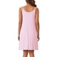 thumbnail image 3 of Vestido de pijama sin mangas para mujer INSPIRE CHIC, quimono de modal, camisones, camisetas de noche, vestidos de noche con tirantes de espagueti, L Rosa claro, 3 of 6