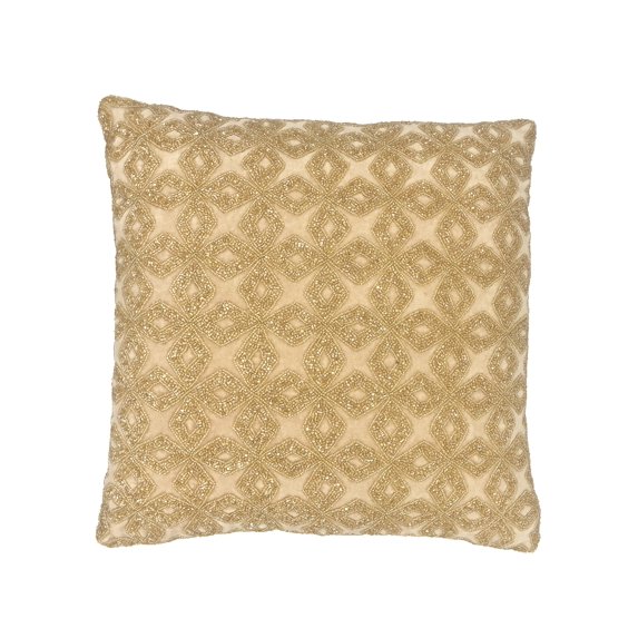 Bari Throw Pillow, Gold (18"x18"x4")