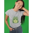 thumbnail image 2 of Excited Frog Shaped T-Shirt Women -Smartprints Designs, Female Medium, 2 of 4