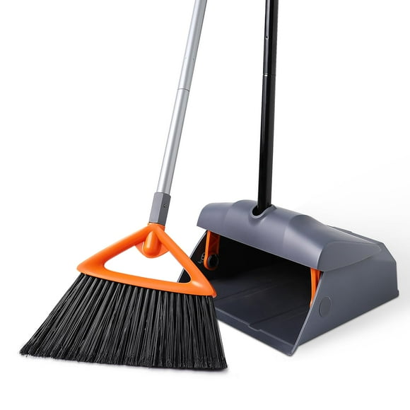 Juego de escoba y recogedor CLEANHOME Heavy Duty para interiores y exteriores