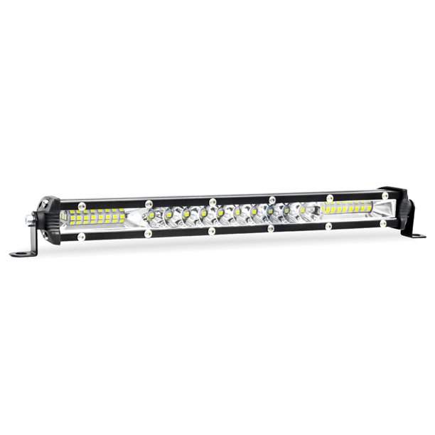 Slim Flood LED Bar 120W Luz de trabajo para automóvil 4x4 Camión ATV SUV Barco (10 pulgadas) Tmvgtek Accesorios para autos y motos