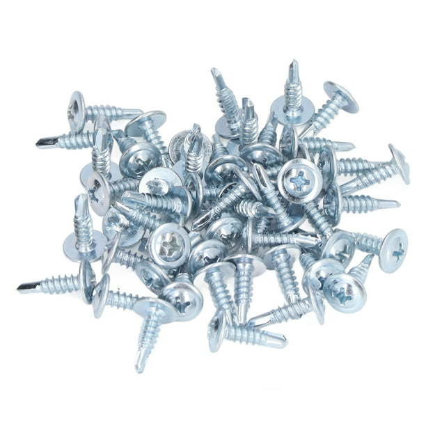 Tornillos De Cabeza Redonda, Tornillo Autoperforante De 4,2 X 16 Mm Fácil De Apretar 50 Piezas De Acero Al Carbono Galvanizado Para Reparación De Maquinaria Para Instalación De ANGGREK Otros