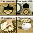 thumbnail image 5 of Area Rug 5x7 Rug Machine Washable Non-Slip Low Pile Print Pattern Western Rug for Living Room Bedroom Entryway-Camel, 5 of 11