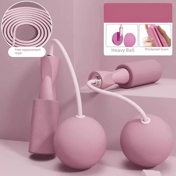Cuerda para saltar de gran tamaño con doble cojinete y sin cuerda, adecuada para entrenamiento en interiores, material de alambre de acero disponible en varios colores