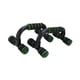 thumbnail image 4 of Manijas para flexiones, paralelas, estructura robusta, entrenamiento de fuerza, 1 par verde, 4 of 9