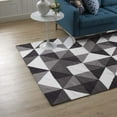 thumbnail image 5 of Modern Contemporary Urban Design Living Lounge Room Area Rug Runner Floor Carpet, Fabric, Multi Gray Grey, 5 of 6