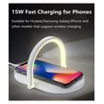thumbnail image 4 of 15W Fast Wireless Chargers for Phone Induction Charger Holder with Night Lit Desk Lamp ,Quick Charge Advantage, 4 of 7