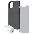 thumbnail image 1 of Axessorize Essential Bundle Case + Screen + Charger for Apple iPhone 14 - Black, 1 of 9