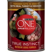 Purina ONE SmartBlend True Instinct Tender Cuts in Gravy With Real Turkey & Venison Canned Dog Food, 13 Oz, Pack of 12