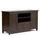 thumbnail image 1 of Soporte multimedia para TV SIMPLIHOME Carlton de madera maciza de 54 pulgadas, marrón oscuro, 1 of 9