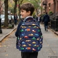 thumbnail image 6 of Chririnla Colorful Vehicles Art School Backpacks with Multi-Pocket Multi Pockets Casual Daypack, Lightweight 17 Inch Bookbag for Elementary School Daily Use, 6 of 10