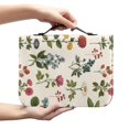 thumbnail image 2 of HELLHERO Vintage Floral Bible Bag with Durable Zipper, PU Leather Protective Bible Case for Church and Daily Bible Study, 2 of 12
