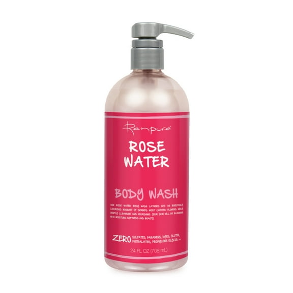 Renpure Rose Water Body Wash, 24 fl oz