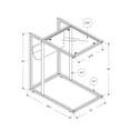 thumbnail image 3 of Accent Table C-shaped End Side Snack Bedroom Metal Pu Leather Look White, 3 of 5
