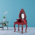 thumbnail image 4 of figatia Retro 1/12 Scale Miniatures Dollhouse Dressing Table Mini DIY BJD red, 4 of 9