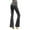 Grey, variant on Bibifish Womens Yoga Pants Black Cutout Waist Flare Yoga Pants Smooth Fabric Slim Fit Dance Class & Night Out Stylish Pants For Ladies