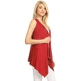 thumbnail image 4 of Made by Johnny Women's Lightweight Sleeveless Draped Open Cardigan M RED, 4 of 6
