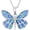 Blue Opal, variant on Butterfly Necklace for Women 925 Sterling Silver Abalone Shell/Blue Opal/Turquoise Gemstone Butterfly Pendant Necklace Dainty Jewelry Gifts for Girlfriend Mother