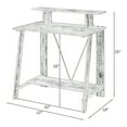 thumbnail image 4 of Writing Desk with V Shaped Frame Antique White and Black - Saltoro Sherpi, 4 of 5