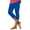 Blue, variant on Women's High Waisted Yoga Capri Leggings With Moisture Wicking Technology Knee Length Workout Pants For Studio Fitness Blue