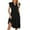 Black, variant on Women's Summer Short Sleeve Casual Dresses V-Neck Party Dress