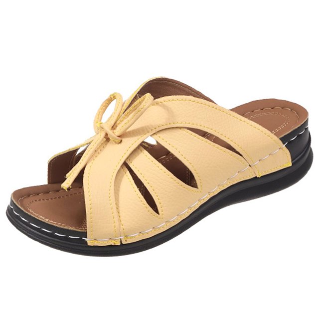 Sandalias informales sin cordones para mujer sandalias con plataforma de cuña antideslizantes para viajes al aire libre
