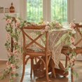 thumbnail image 3 of Guirnalda de peonías de rosas de seda, flores artificiales, hojas de eucalipto, vides, plantas para arco de boda, decoración de mesa, 1,7 M, 3 of 4