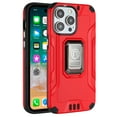 thumbnail image 4 of Designed for Apple iPhone 15 /6.1" Tough Metallic Hybrid Premium Ring Kicstand Military Grade, Heavy Duty Shockproof Rugged Protective Phone Case Cover [Red], 4 of 8