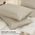 thumbnail image 4 of JELLYMONI 4 Pieces Luxury Soft Microfiber Sheets Set ,16" Deep Pocket Queen Size Silky Bedding Sheets & Pillowcases（King, Khaki), 4 of 6