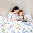 thumbnail image 6 of Erosebridal Blue Bow Flower Twin Comforter Sets for Girls, Groovy Tulip Bedding Set, Colorful Stars Reversible, 2 Pieces, 6 of 6