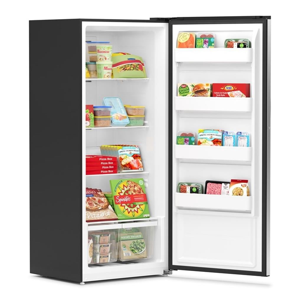 Pemberly Row Upright Convertible Refrigerator Freezer 21 cu. ft. Silver