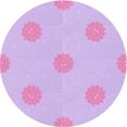 thumbnail image 1 of Ahgly Company Machine Washable Indoor Round Transitional Heliotrope Purple Area Rugs, 4' Round, 1 of 7