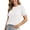 White#9527, variant on Women's Ruffle Sleeve Knit Tshirts Solid Color Loose Summer Tees for Women
