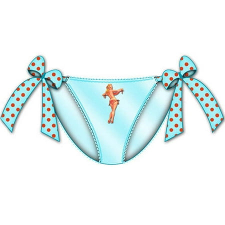 Centerfold Tied Bows Bikini Medium Blue