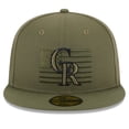 thumbnail image 2 of Men's New Era  Green Colorado Rockies 2023 Armed Forces Day On-Field 59FIFTY Fitted Hat, 2 of 6