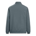 thumbnail image 6 of Men's Casual Solid Color Long Sleeve Jacket Stand Collar Outdoor Sporty Fashion Coat Breathable Travel Golf Hiking Fishing Tops Lightweight Modern Essential Gift for Him | JASKFLY,Dark Gray XL, 6 of 9