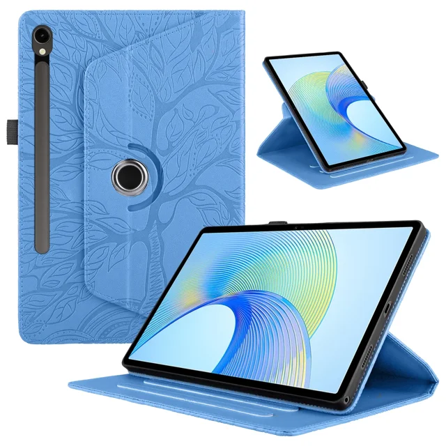360 Rotation Cover For Samsung Galaxy Tab S9 FE 10.9 inch 2023 Case Funda For Galaxy Tab A9 Plus S9 S8 S7 11in Plus Tablet Cover Blue Tab S7FE S8 Plus12.4